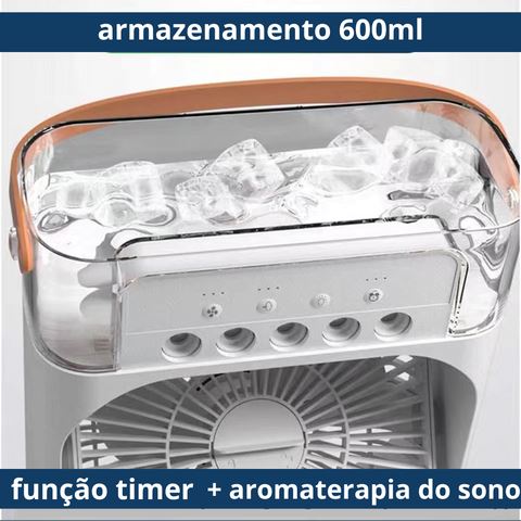 Ventilador, Climatizador e Umidificador Portátil Ultra com Led