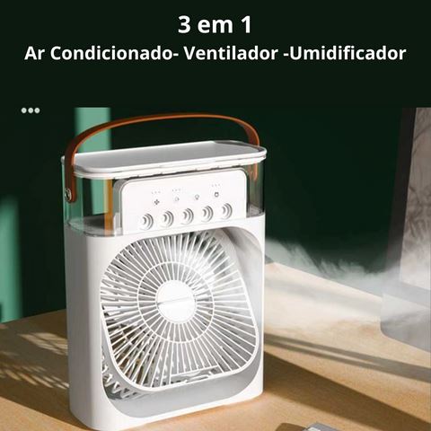 Ventilador, Climatizador e Umidificador Portátil Ultra com Led