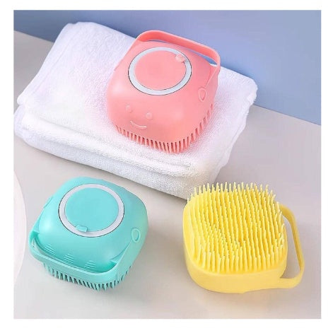 Escova de Silicone Massageadora com dispenser para Banho